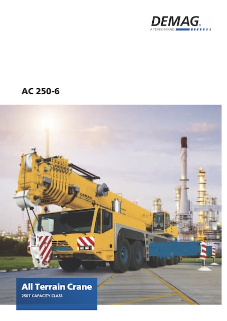 Demag AC 250-6 All Terrain Crane Load Chart