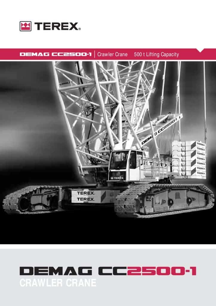 Demag CC 2500-1 Crawler Crane Load Chart