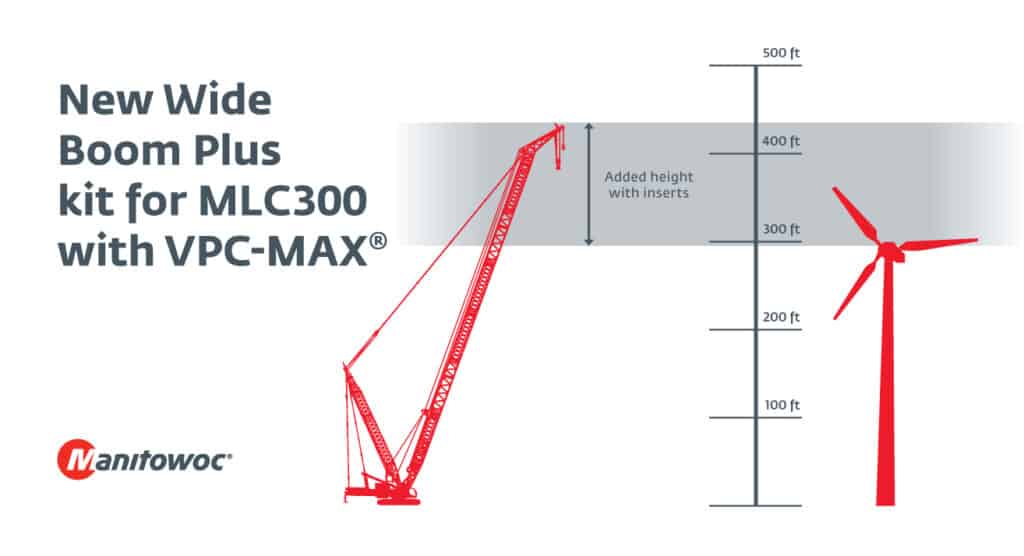 new boom inserts expand mlc300 reach for wind turbine work