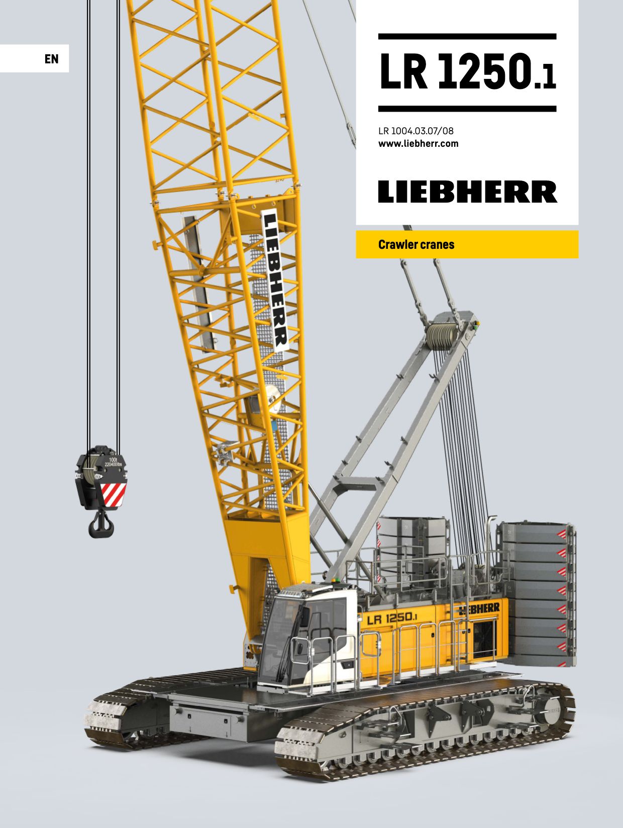 Liebherr LR 1250.1 Crawler Crane Load Chart & Specification Cranepedia