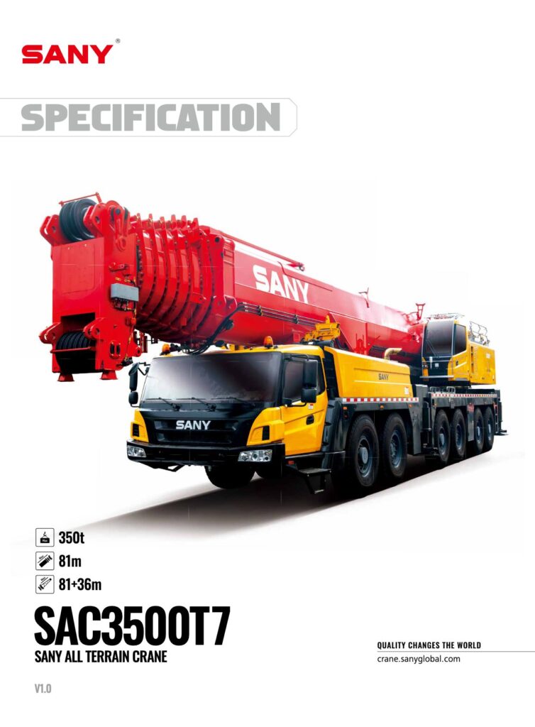 Sany SAC3500T7 All Terrain Crane