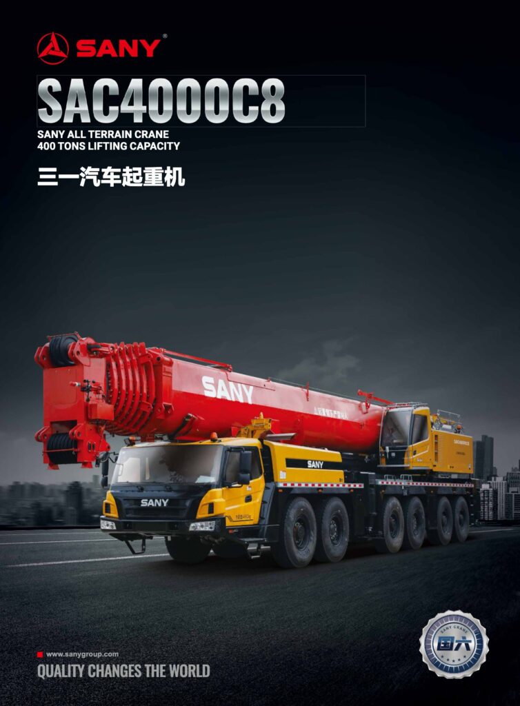 Sany SAC4000C8 is an impressive all-terrain crane