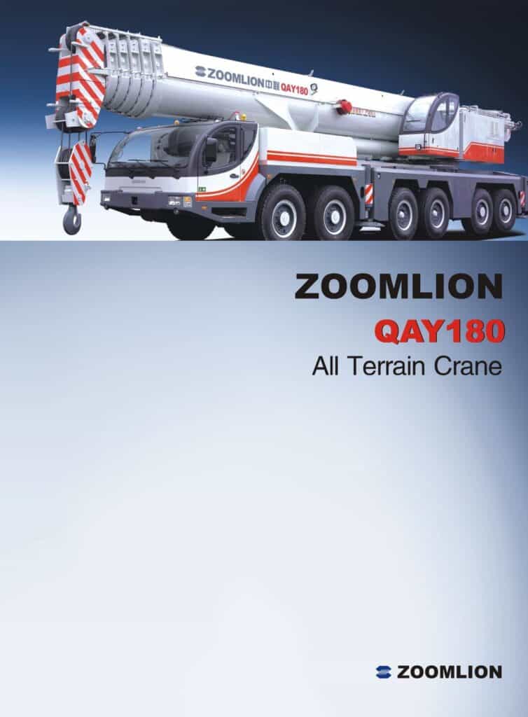 Zoomlion QAY180 All Terrain Crane