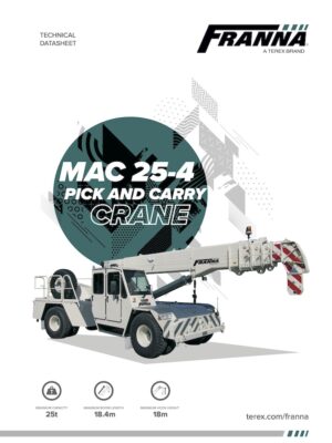 Franna MAC 25-4 Pick & Carry Crane Load Chart