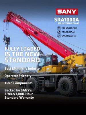 Sany SRA1000A Rough Terrain Crane Load Chart