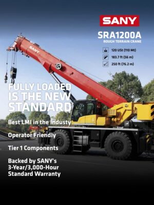 Sany SRA1200A Rough Terrain Crane Load Chart