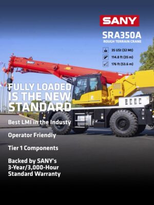 Sany SRA350A Rough Terrain Crane Load Chart