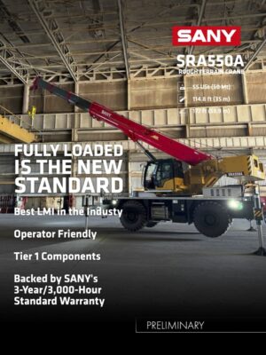Sany SRA500A Rough Terrain Crane Load Chart