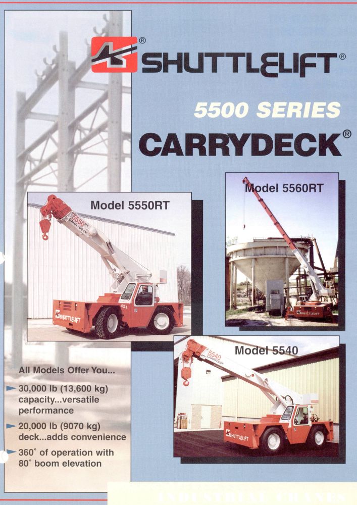 Shuttlelift 5540 / 5550RT / 5560RT Carry Deck Crane
