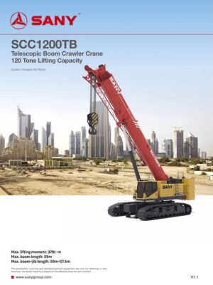 Sany SCC1200TB Telescopic Crawler Crane