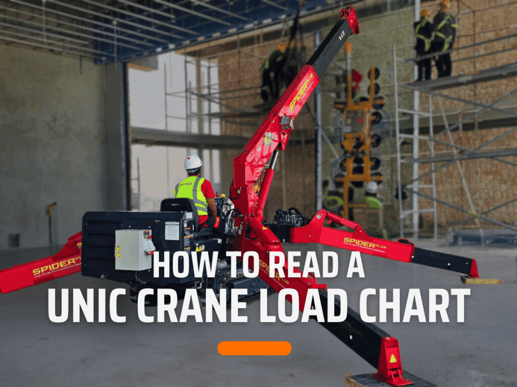 How to read a unic crane load chart
