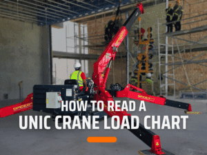 How to read a unic crane load chart