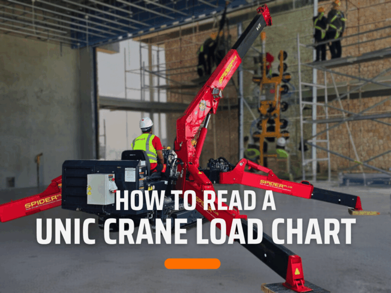 How to read a unic crane load chart