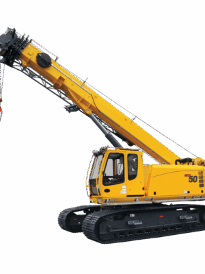 Grove GHC50, 50 US ton telescopic crawler crane with 30.4m main boom.