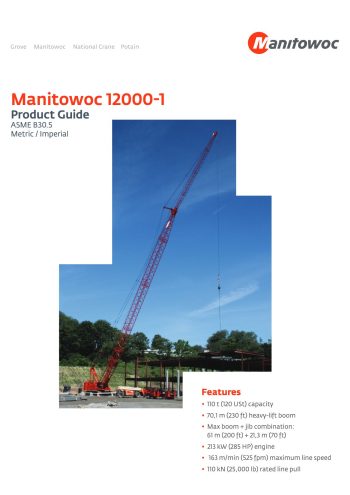 Manitowoc 12000-1 Crawler Crane Manitowoc 12000-1 Crawler Crane