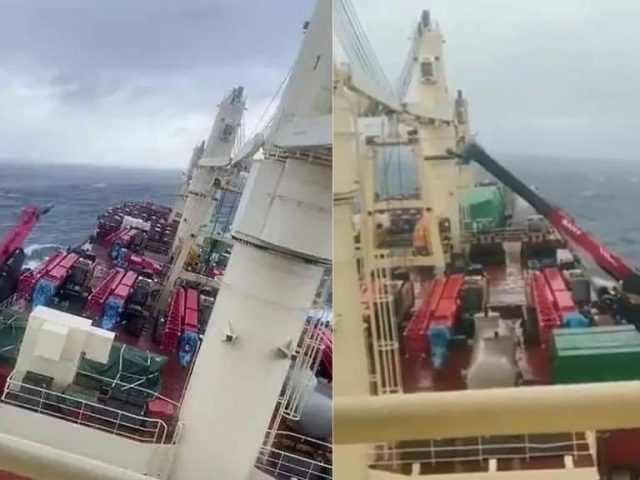 210810 crane droop into sea indonesia