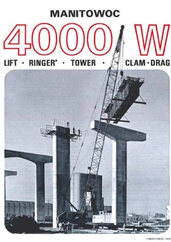 Manitowoc 4000W Crawler Crane Load Chart Manitowoc 4000W Crawler Crane Load Chart