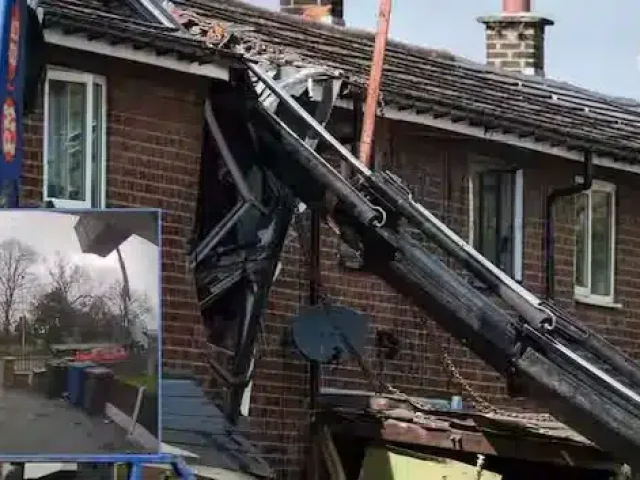 'Absolute miracle': Little girl escapes being crushed by falling crane in UK