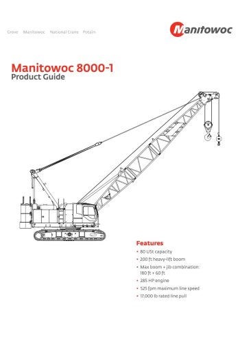 Manitowoc 8000-1 Crawler Crane Manitowoc 8000-1 Crawler Crane
