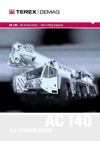 Demag AC140 All Terrain Crane Load Chart Demag AC140 All Terrain Crane Load Chart