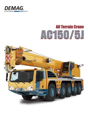 Demag AC150/5J All Terrain Crane Load Chart Demag AC150/5J All Terrain Crane Load Chart