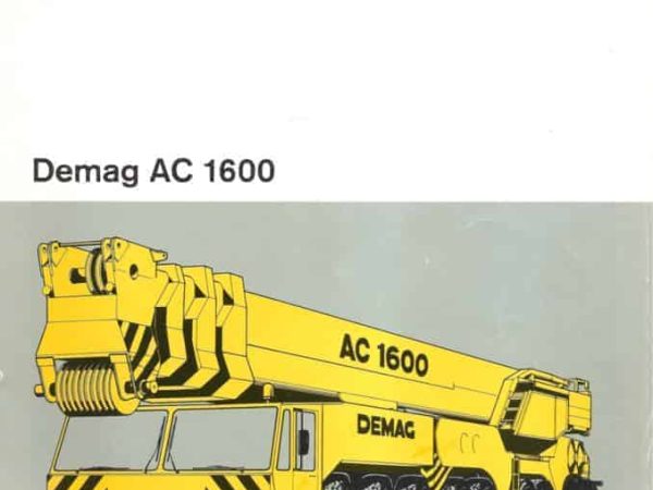 Demag AC1600 All Terrain Crane Load Chart