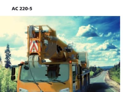 Demag AC220-5 All Terrain Crane Load Chart