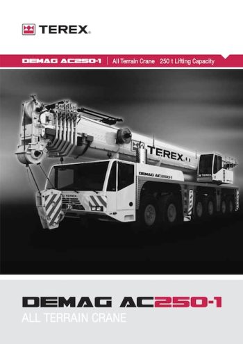 Demag AC250-1 All Terrain Crane Load Chart Demag AC250-1 All Terrain Crane Load Chart