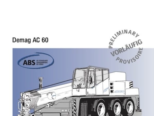 Demag AC 60 All Terrain Crane Load Chart