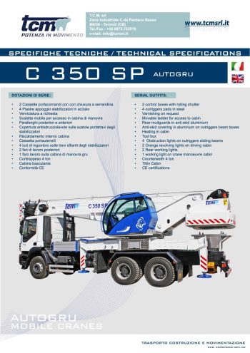 TCM srl C350SP Truck Mounted Crane