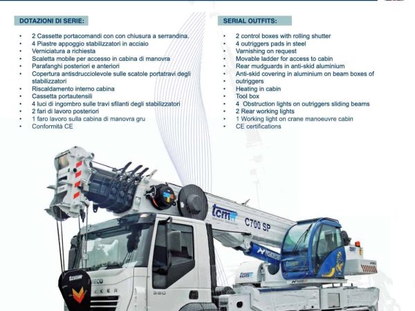TCM srl C700SP Truck Mounted Crane