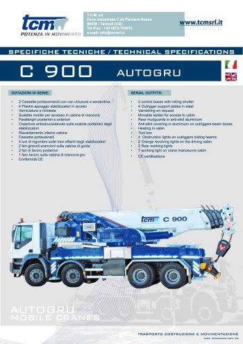 TCM srl C 900 Truck Mounted Crane