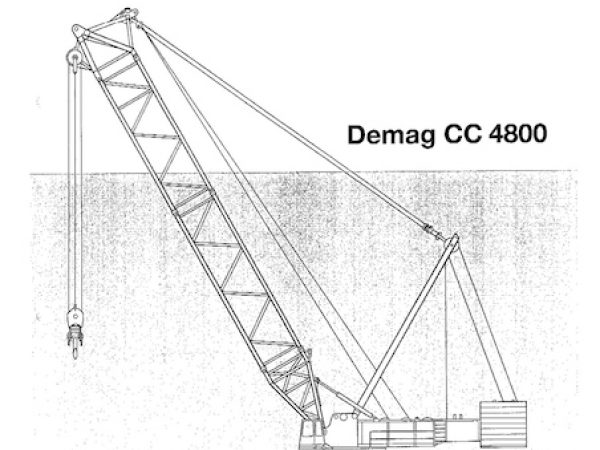 Demag CC 4800 Crawler Crane Load Chart