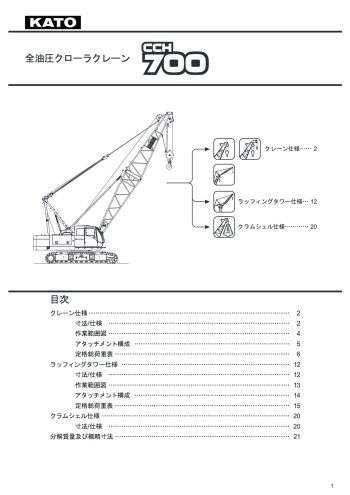 Kato CCH700 Crawler Crane