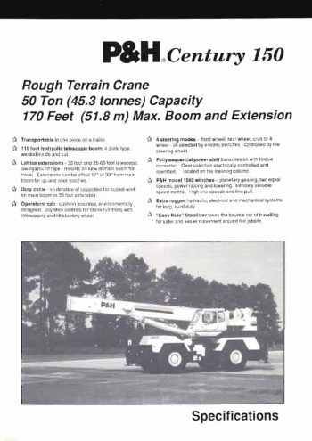 P&H Century 150 thumbnail of Century 150_spec_lb_en