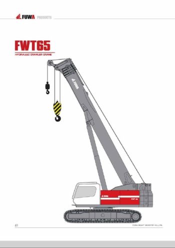 Fuwa FWT65 Telescopic Crawler Crane Load Chart Fuwa FWT65 Telescopic Crawler Crane Load Chart