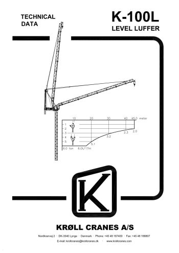 Kroll K100L Luffing Tower Crane Kroll K100L Luffing Tower Crane