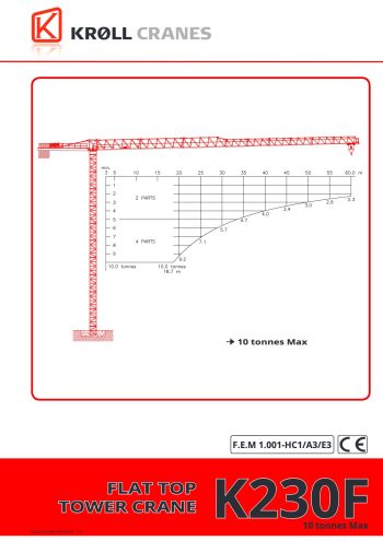 Kroll K230F Flat-top Tower Crane Kroll K230F Flat-top Tower Crane