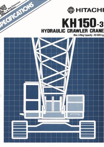 Hitachi KH150-3 Crawler Crane Load Chart