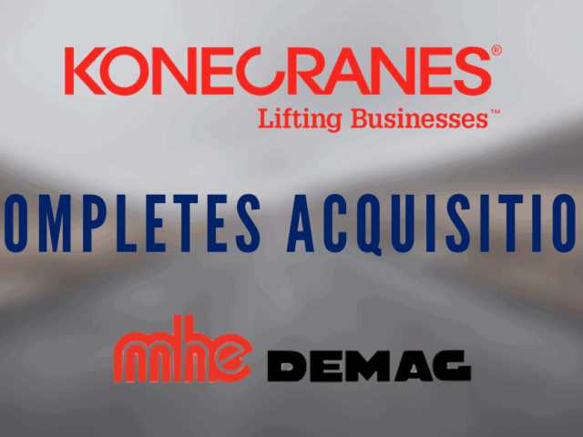 Konecranes Completes Mhe Demag Deal