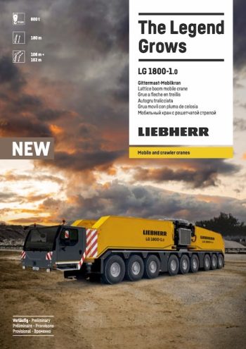Liebherr LG 1800-1.0 Lattice Boom Truck Crane Load Chart Liebherr LG 1800-1.0 Lattice Boom Truck Crane Load Chart