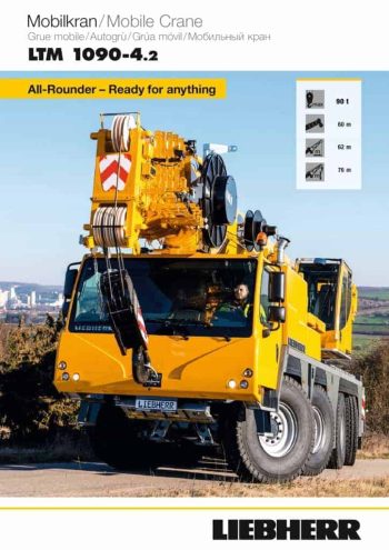 Liebherr LTM 1090-4.2 All Terrain Crane Load Chart Liebherr LTM 1090-4.2 All Terrain Crane Load Chart