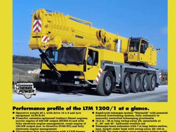 Liebherr LTM 1200/1 All Terrain Crane Load Chart