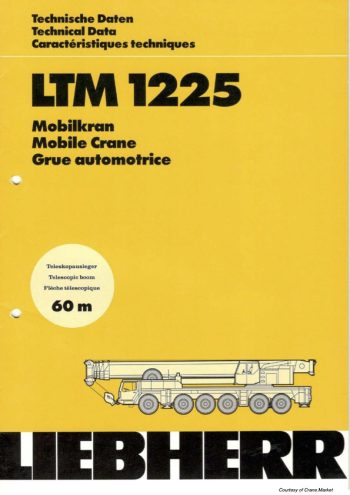 Liebherr LTM 1225 All Terrain Crane Load Chart Liebherr LTM 1225 All Terrain Crane Load Chart