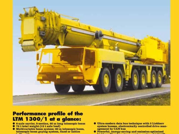 Liebherr LTM 1300/1 All Terrain Crane Load Chart