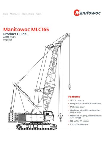 Manitowoc MLC165 Crawler Crane Manitowoc MLC165 Crawler Crane