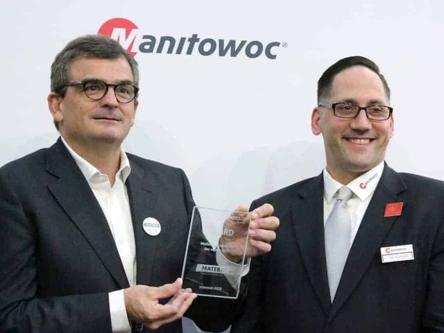 Manitowoc Cranes has announced the second winner of its prestigious Dealer Awards during Intermat in Paris, France. Matebat won ‘Best Sales Progression in 2017’ after an exceptional sales performance last year.
