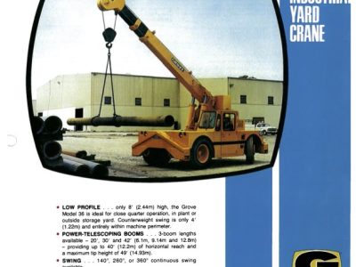Grove Model 26 Carry Deck Crane Load Chart