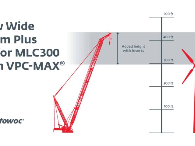 new boom inserts expand mlc300 reach for wind turbine work