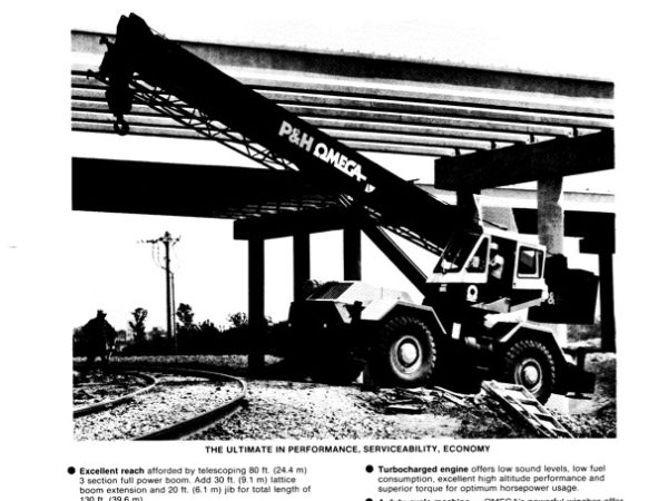 P&H Omega 25 Rough Terrain Crane Load Chart